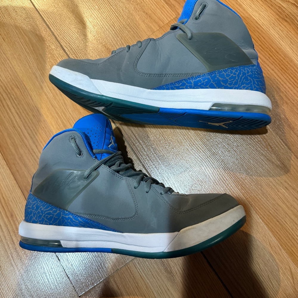 Blue & Grey Air Jordans US 11.5
